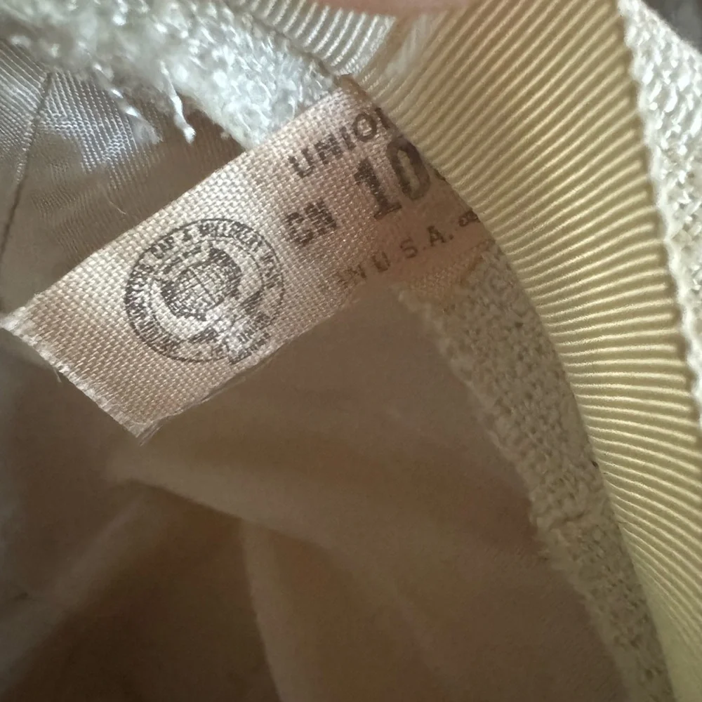1950s‎ Union Made Linen Bucket Style w/Bow Wide Brim Hat - Picture 6 of 8